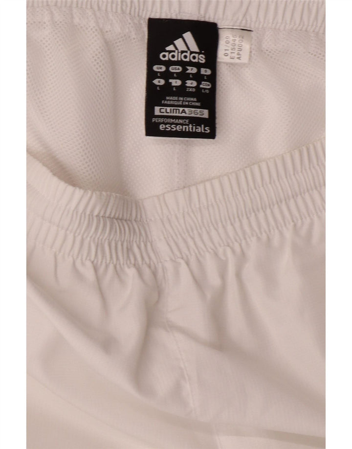 ADIDAS Mens Clima 365 Bermuda Sport Shorts Large White Polyester Vintage Adidas and Second-Hand Adidas from Messina Hembry 