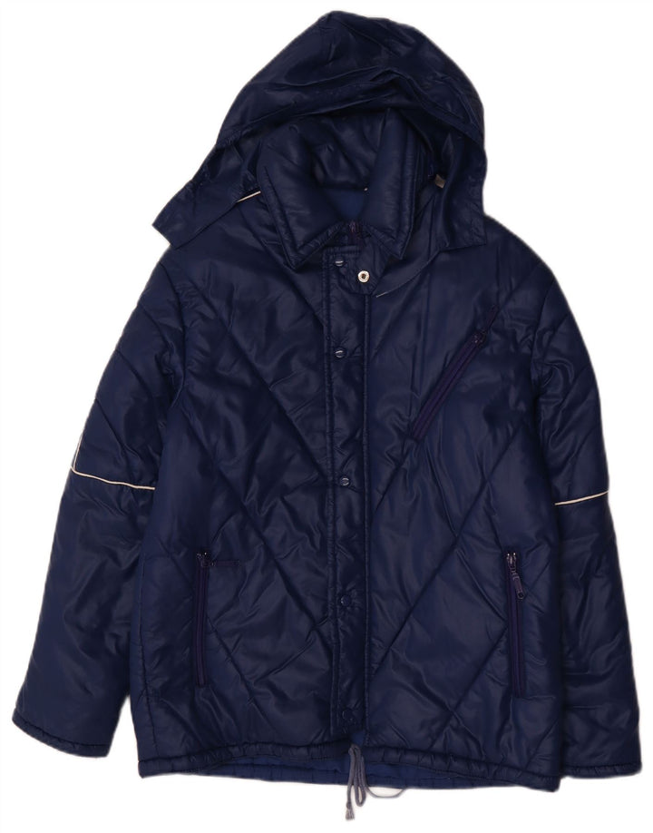 veste matelassée à capuche vintage pour homme IT 48 Polyamide bleu marine moyen