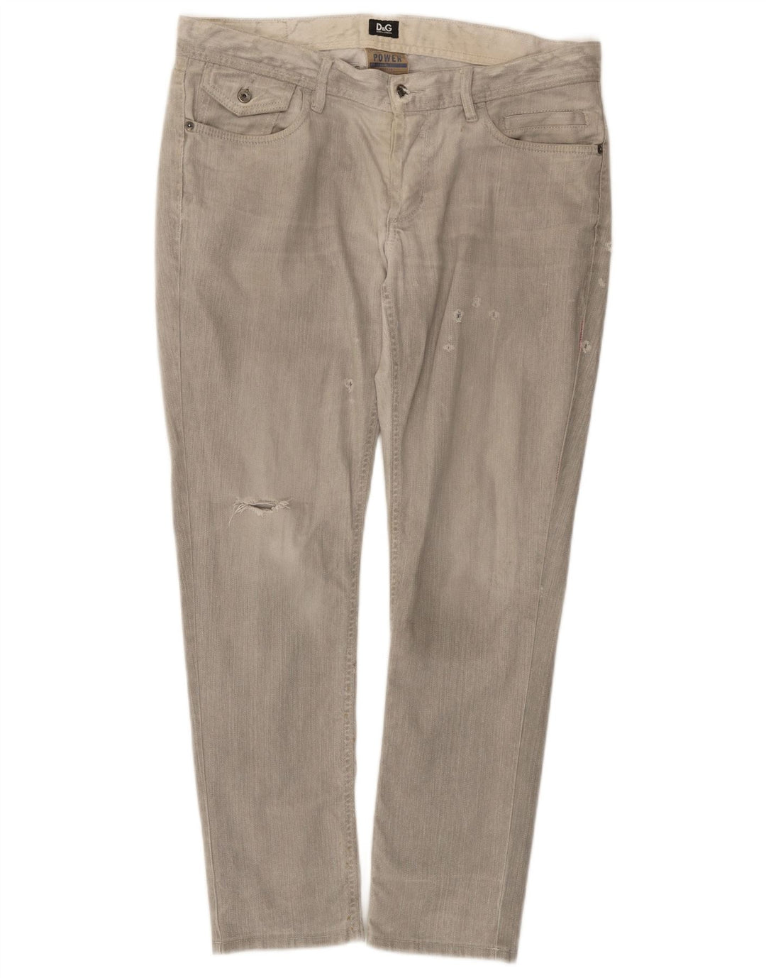 Dolce & Gabbana Jean droit régulier coupe ajustée pour homme W34 L28 gris