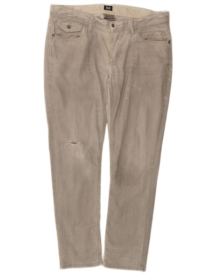Dolce & Gabbana Jean droit régulier coupe ajustée pour homme W34 L28 gris