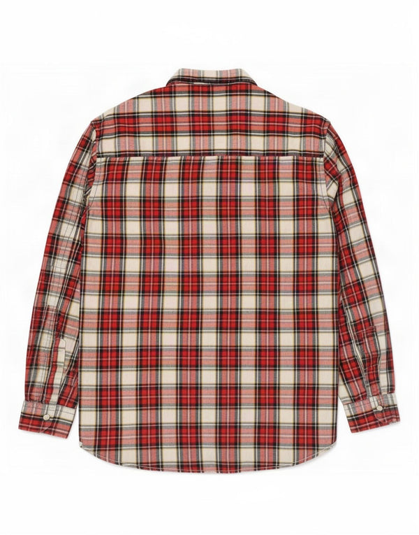 chemise homme vintage XL Coton à carreaux rouge