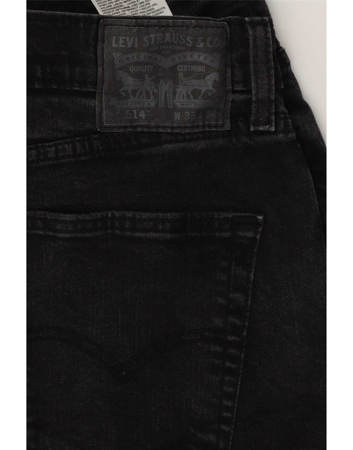 Levi's Jean Droit 514 Homme Noir W33 L34 Coton
