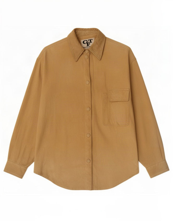 Chemise en daim femme vintage IT 42 Beige Moyen