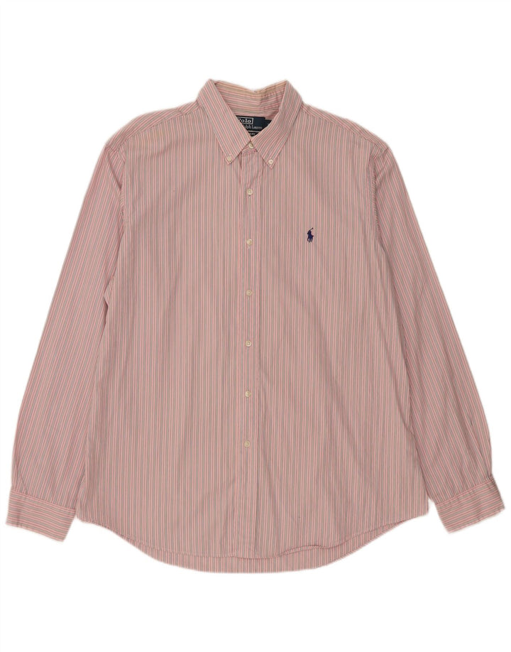 Polo Ralph Lauren Chemise sur mesure pour homme XL en coton rayé rose classique