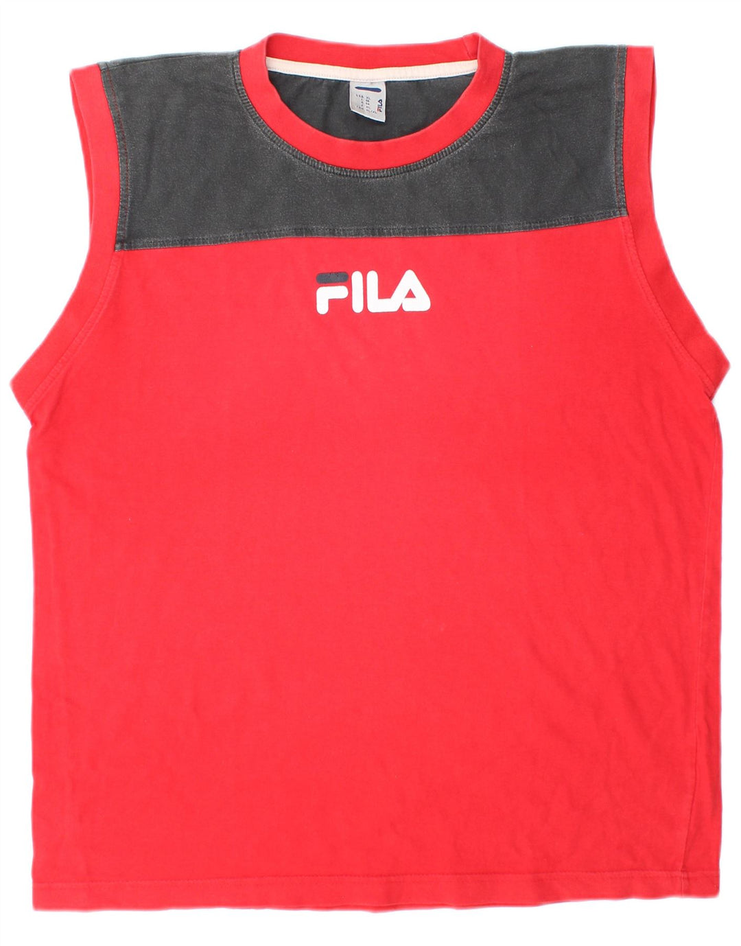 FILA Débardeur XL Homme Rouge Colourblock Cotton Sports