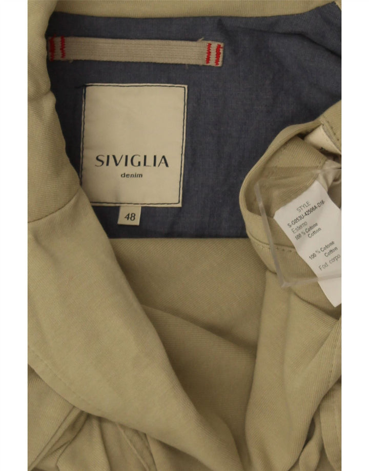 SIVIGLIA Veste Blazer 3 Boutons Homme IT 48 Vert Moyen Coton