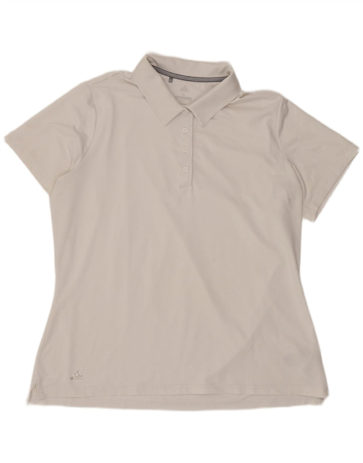 Adidas Polo Femme UK 18 XL Blanc Polyester