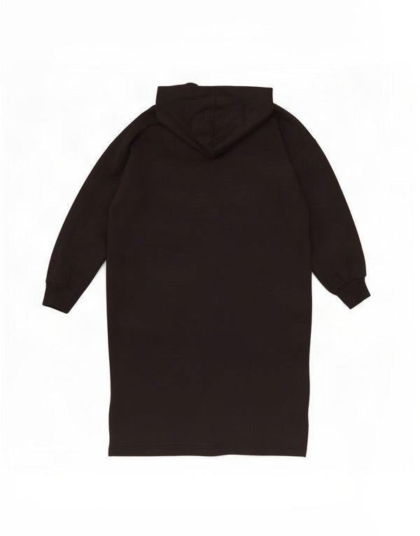 Monki Robe à capuche surdimensionnée à manches longues pour femme UK 10 Petit coton noir
