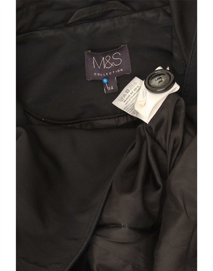 Marks & Spencer Trench-Coat Femme UK 44 Large Noir Polyester