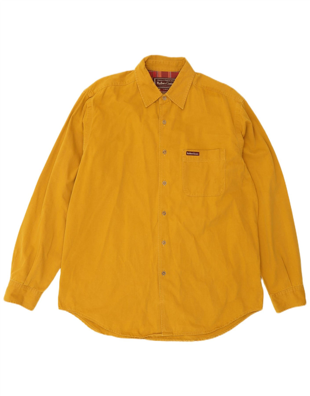 Marlboro Classics Chemise Homme Large Jaune Coton