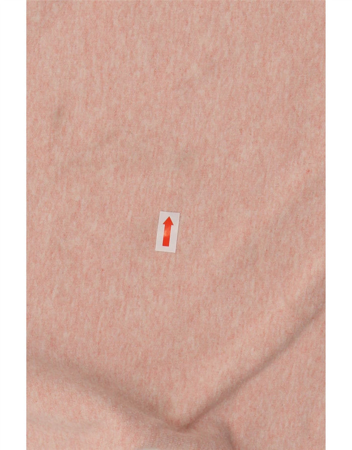 JACK WILLS Pull à capuche surdimensionné pour femme UK 10 Petit rose moucheté