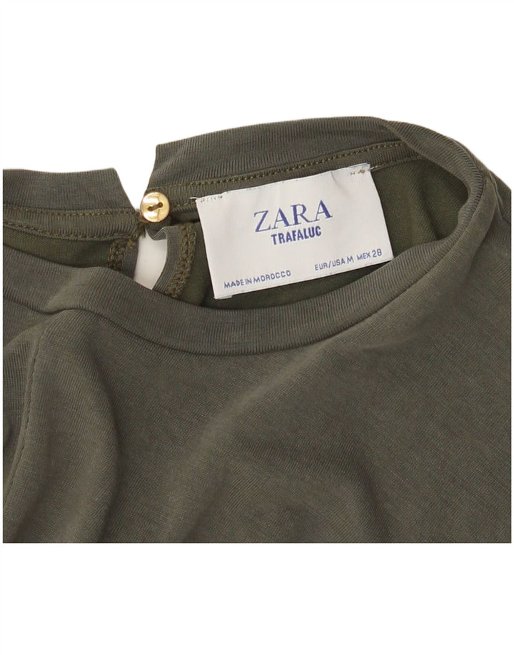 Zara Femmes Trafaluc Combishort Sans Manches UK 14 Kaki Moyen