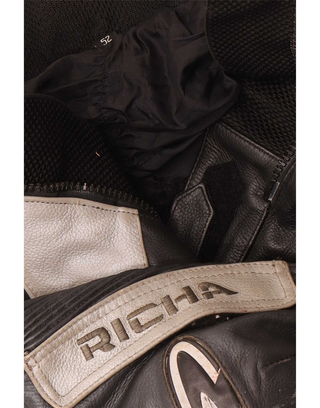 Richa Pantalon en cuir pour homme EU 52 Large W34 L29 Noir Colourblock