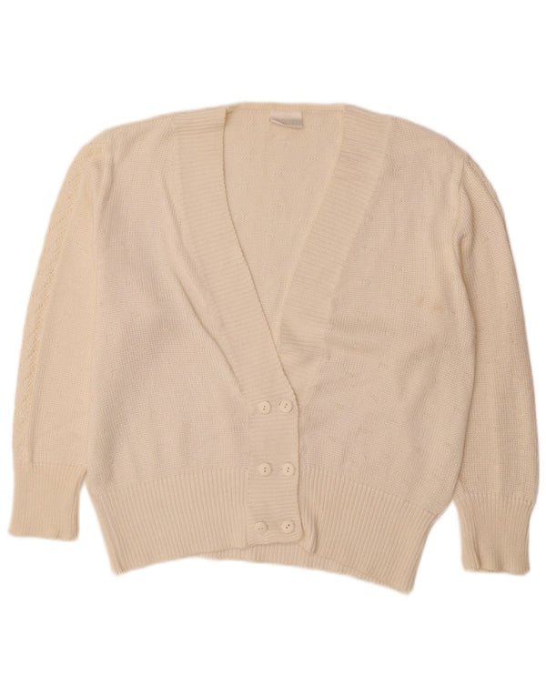 Rabe Cardigan Femme Pull EU 46 XL Acrylique Blanc Cassé