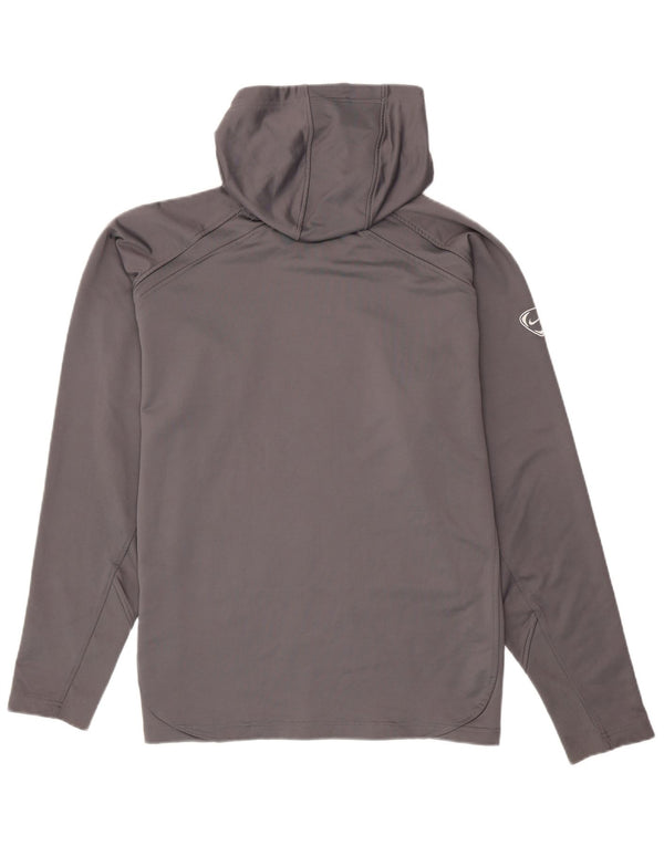 Nike Dri Fit Haut à capuche graphique à manches longues pour homme UK 42/44 Grand Gris