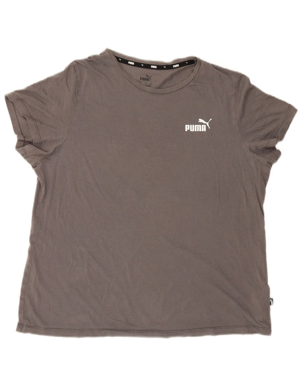 Puma T-Shirt Femme Top UK 18 XL Gris Coton