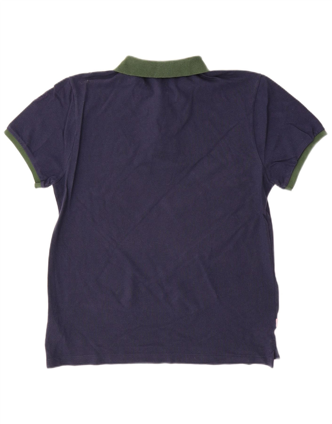 Blauer Polo Homme Large Bleu Marine Colourblock Coton