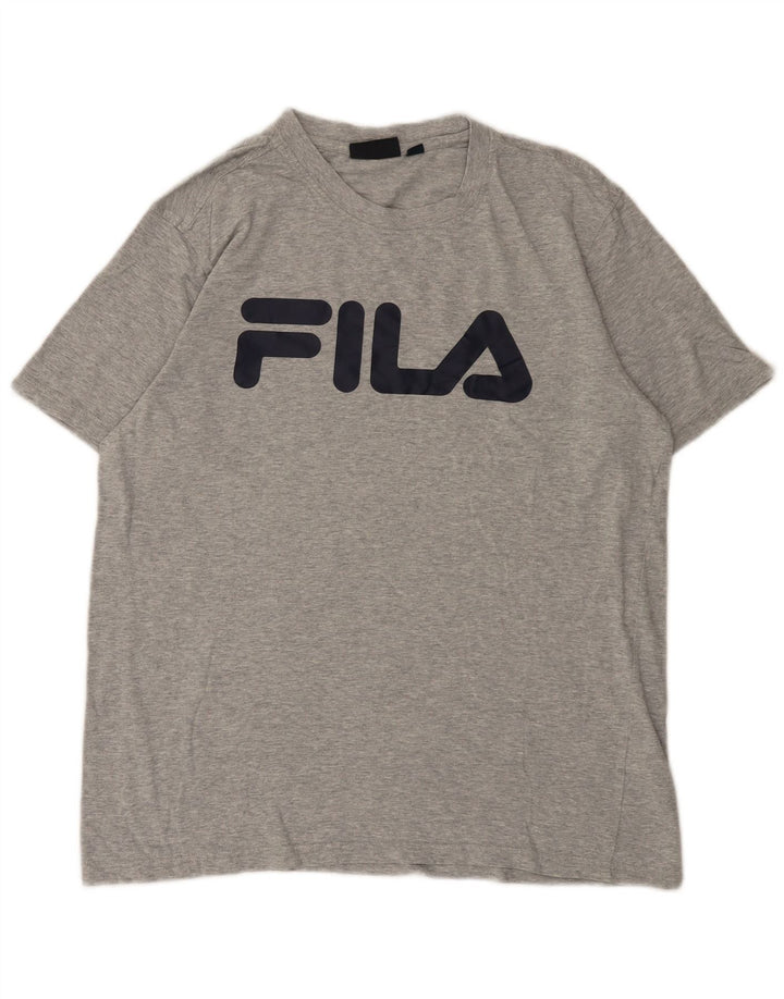 Fila T-Shirt Graphique Homme Gris Moyen Moucheté Coton