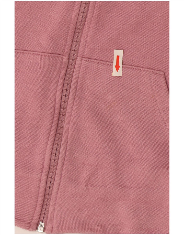 Puma Pull à capuche graphique zippé pour femme UK 14 Coton rose moyen