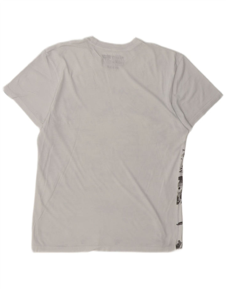 Vans T-shirt graphique ajusté sur mesure pour homme en coton blanc moyen