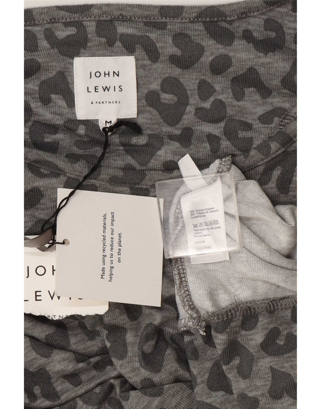 John Lewis Sweat-shirt pour femme UK 44 Gris moyen imprimé animal