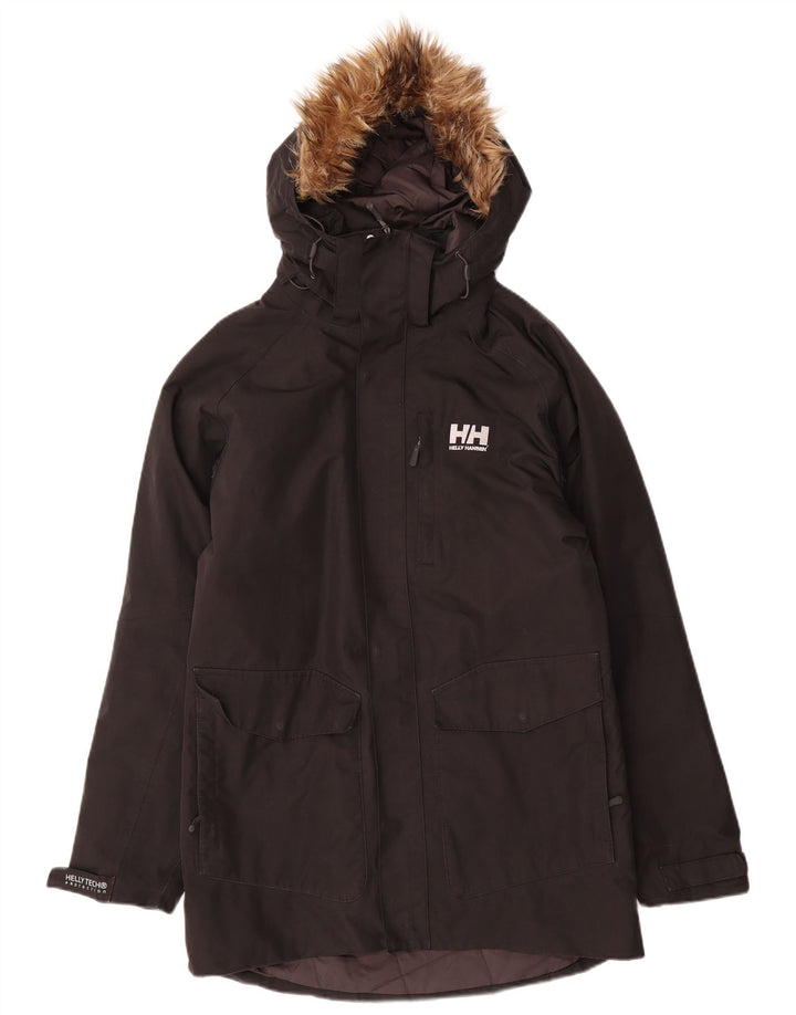 Helly Hansen Parka à capuche pour homme UK 36 Small Noir Polyester