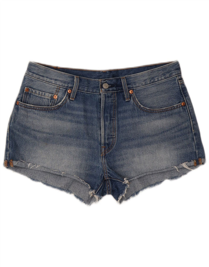 LEVI'S Short en Jean 501 Femme W30 Bleu Moyen Coton