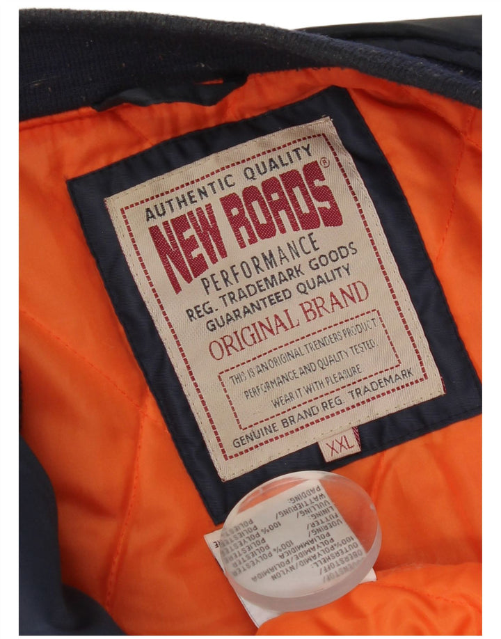 New Roads Blouson Bomber Homme UK 44 2XL Bleu Marine Polyamide