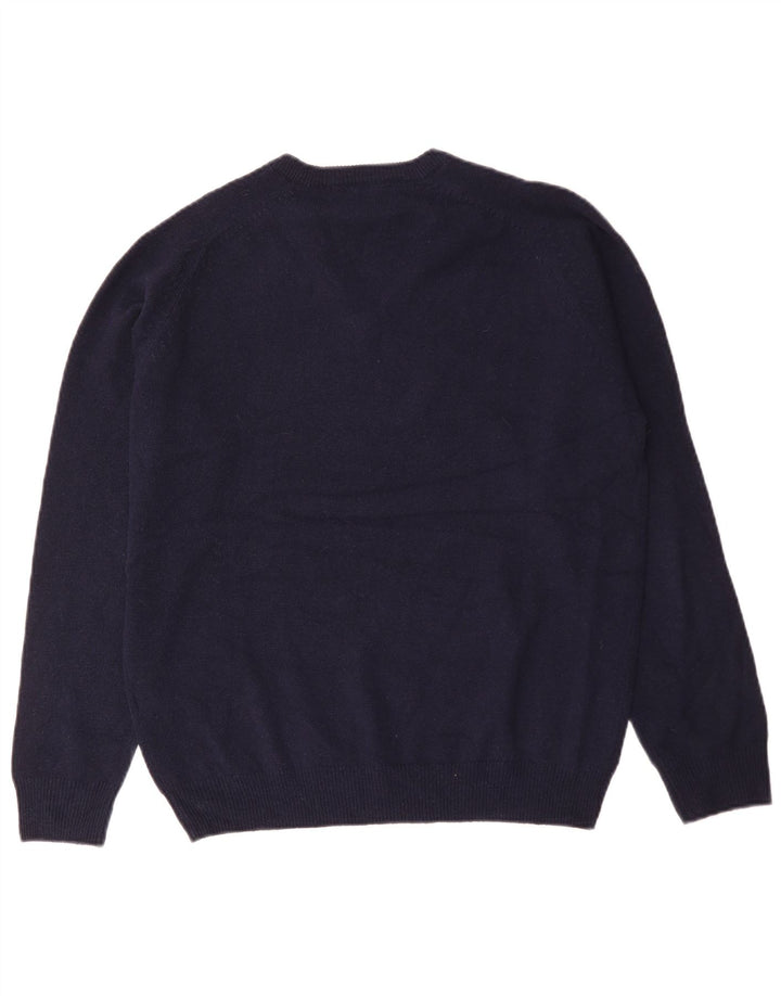 Marks & Spencer Pull Regular Fit Col V Homme Bleu Marine Moyen