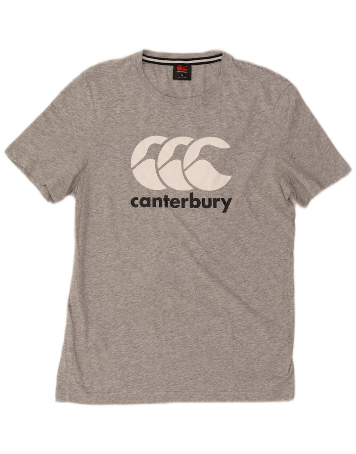 CANTERBURY T-Shirt Graphique Homme Gris Moyen Coton