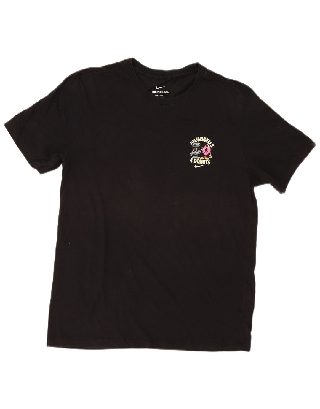 Nike Hommes Dumbbells Donuts T-Shirt Graphique Haut Noir Moyen Coton
