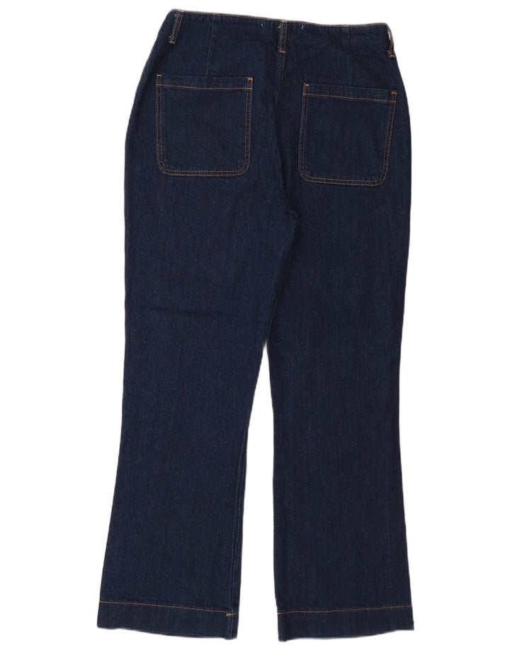 Zara Jeans Bootcut Femme EU 42 Large W32 L27 Bleu Marine Coton