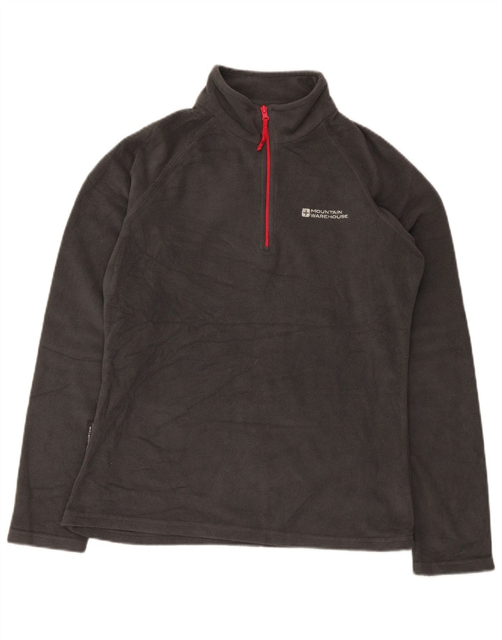 Mountain Warehouse Pull polaire à col zippé pour femme UK 8 Small Gris Polyester