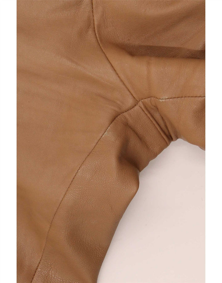 Conbipel Pantalon Bootcut En Cuir Femme IT 46 Large W34 L32 Beige