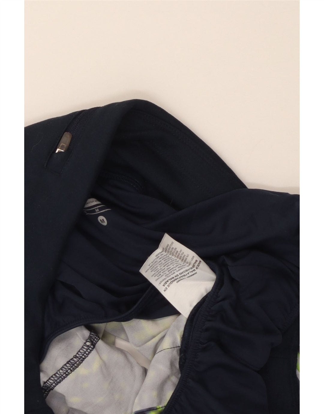 NIKE Short de sport Dri Fit à motif abstrait pour femme UK 14 Bleu marine moyen