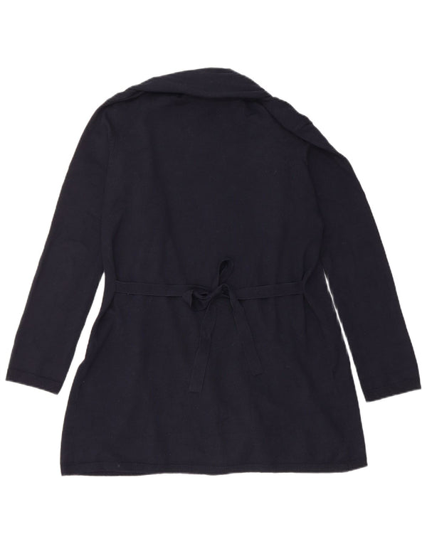 Zara Womens Open Cardigan Sweater UK 10 Small Bleu Marine Viscose