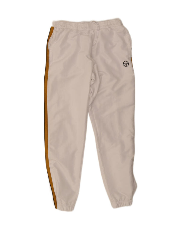 Sergio Tacchini Pantalon de survêtement pour homme Joggers Large Blanc Polyester