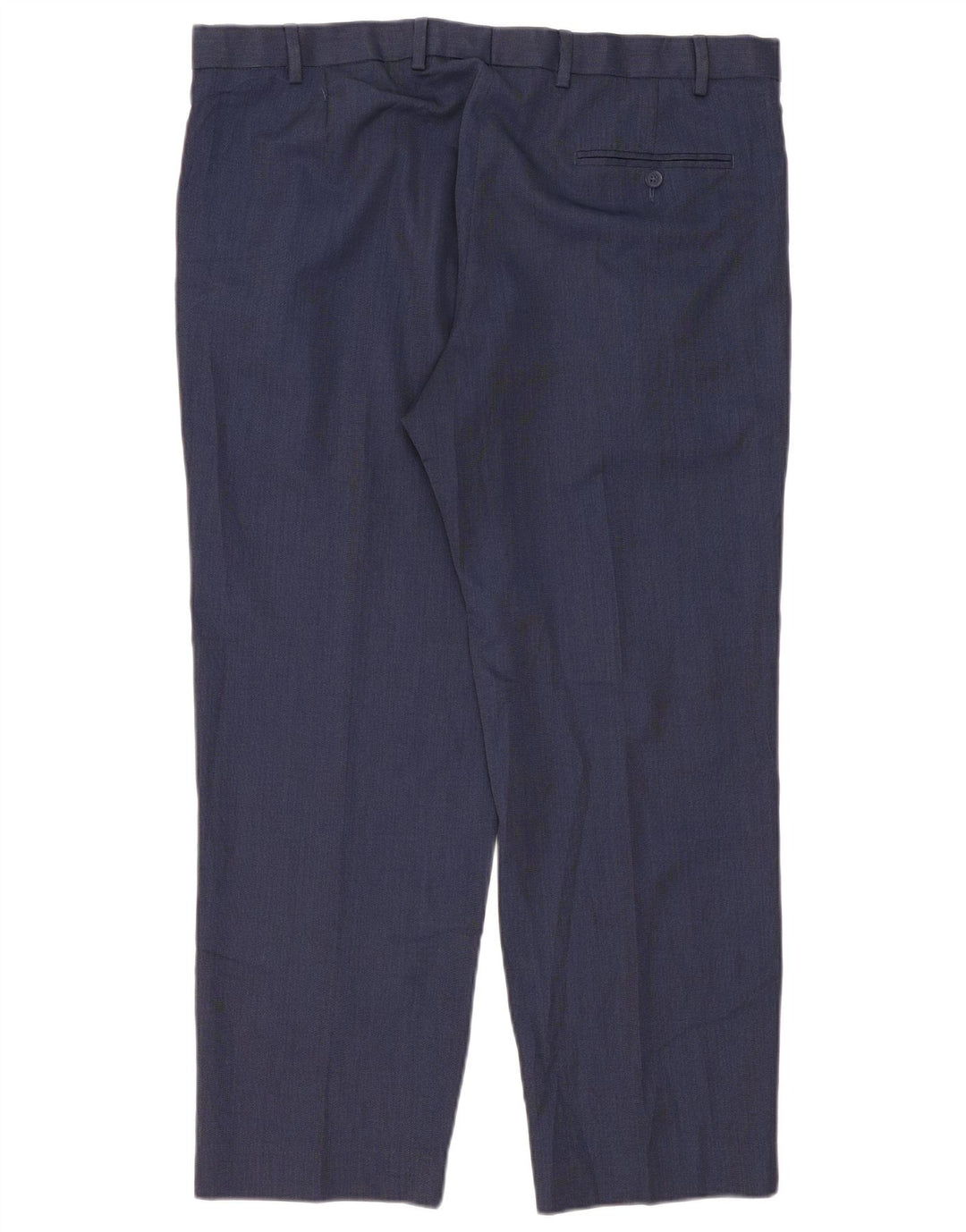 Marks & Spencer Pantalon de Costume Droit Homme W40 L29 Bleu Marine Polyester