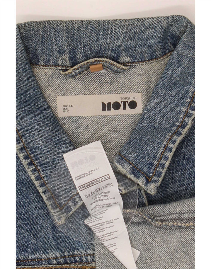 Veste en jean Moto pour femme UK 12 coton bleu moyen