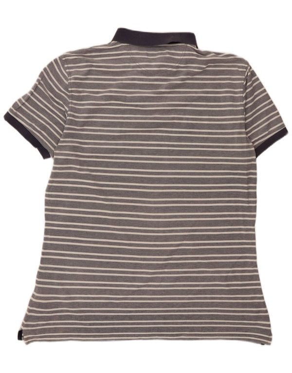 Barbour Polo Homme XL Gris Rayé Coton