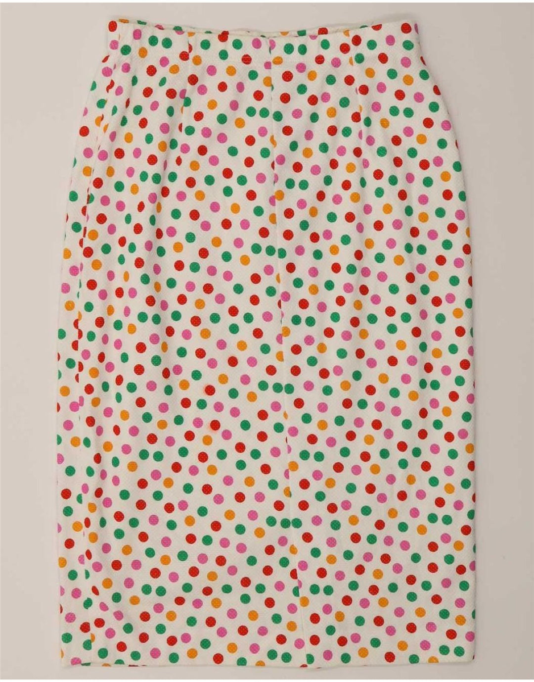 Liola Ensemble jupe 2 pièces 4 boutons pour femme IT 46 Large W28 Blanc à pois