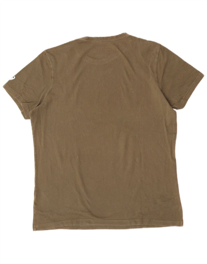 Asics T-shirt graphique pour hommes, grand, kaki, coton