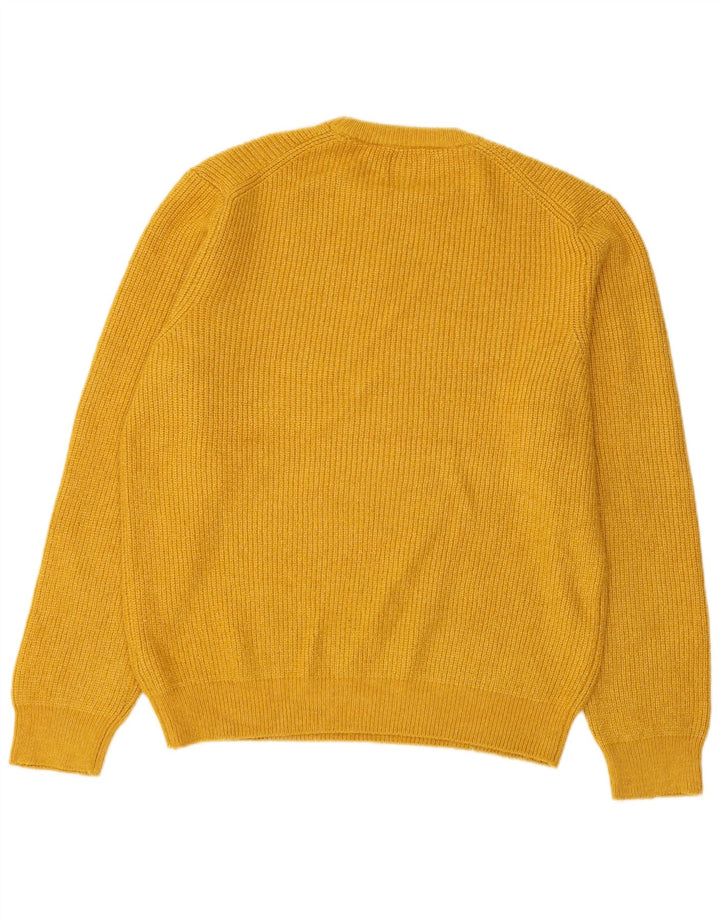 MARKS & SPENCER Pull Col Ras du Cou Homme Jaune Moyen Polyamide