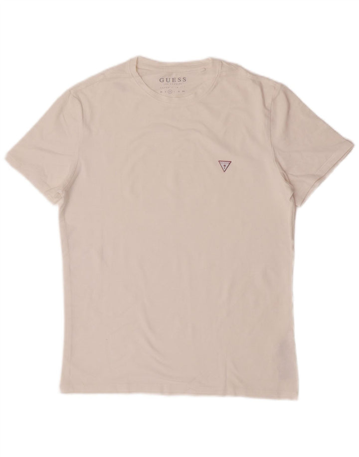 Guess T-Shirt Super Slim Fit Homme Blanc Moyen Coton