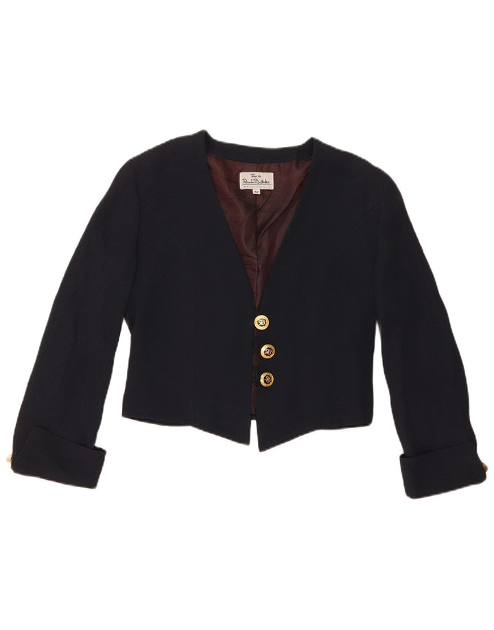 Renato Balestra Veste Boléro Femme IT 42 Bleu Marine Moyen Argyle/Diamant
