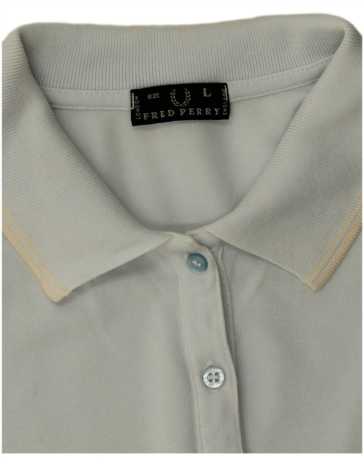 Fred Perry Polo Femme UK 16 Grand Bleu Coton