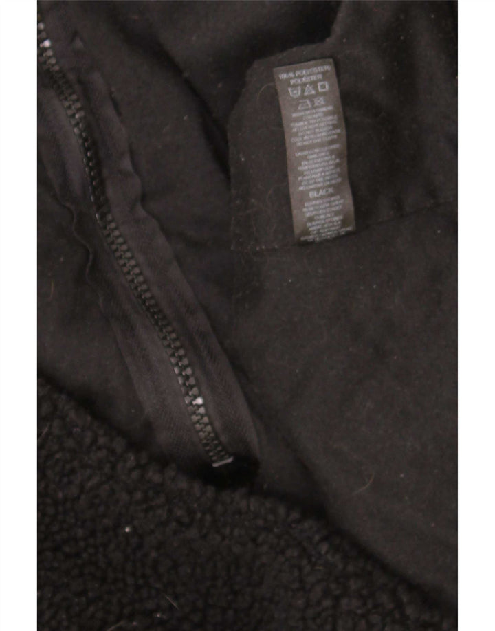 Dunnes Stores Veste polaire surdimensionnée pour femme UK 10 Small Noir Polyester