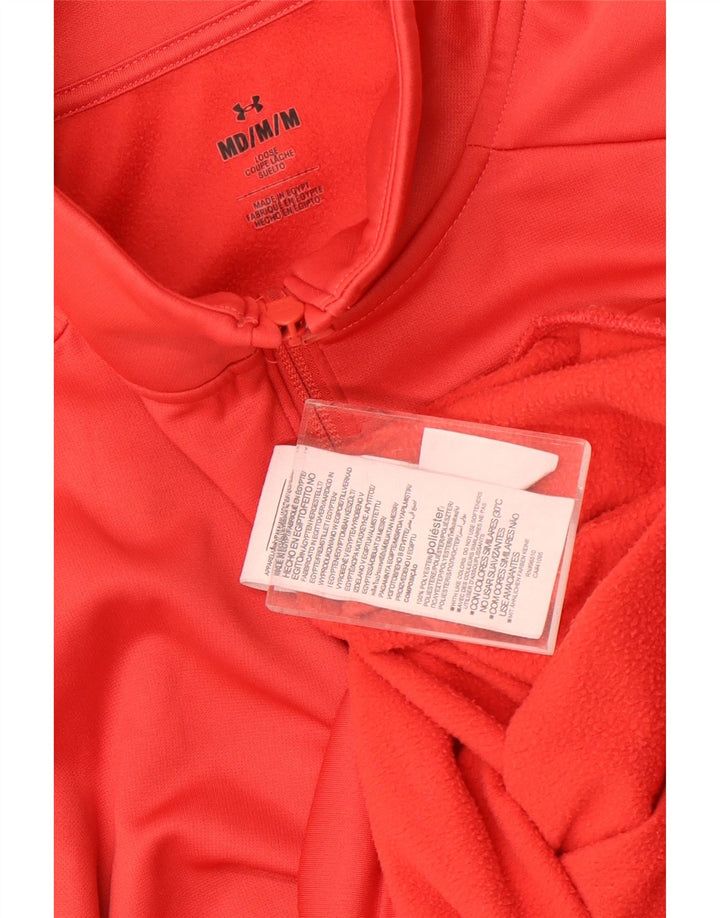 Under Armour Sweat-Shirt Zip Neck Homme Rouge Moyen Polyester