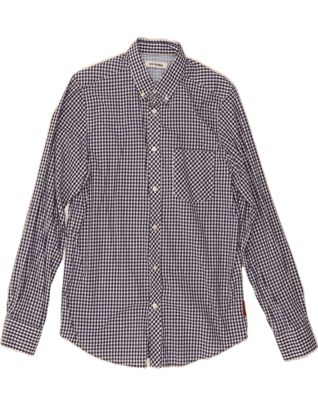BEN SHERMAN Mens Shirt Medium Blue Gingham Cotton Vintage Ben Sherman and Second-Hand Ben Sherman from Messina Hembry 