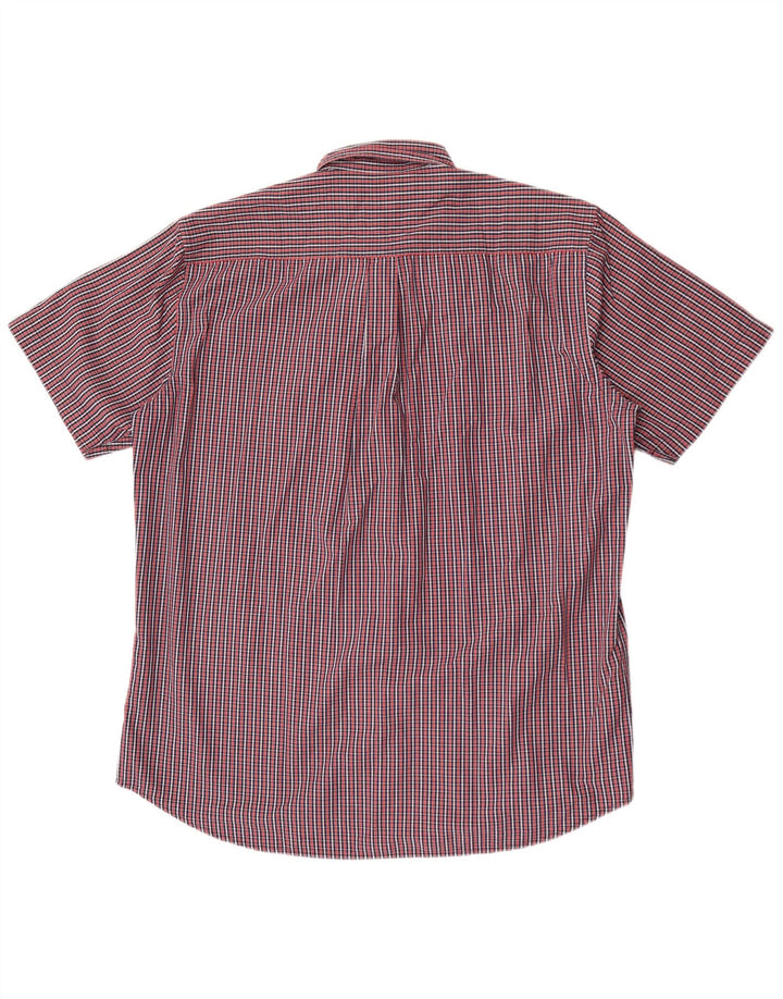 Kappa Chemise à manches courtes pour homme 2XL Rouge à carreaux en coton